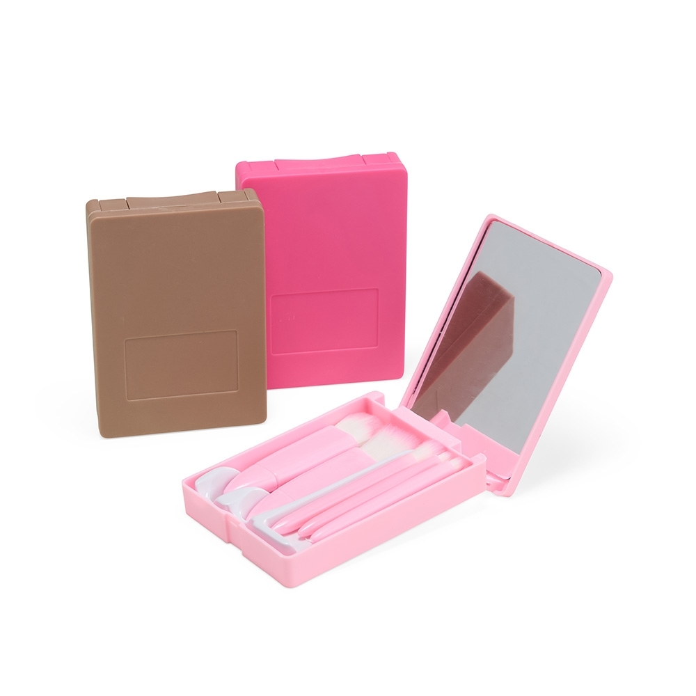 Imagem do produto Conjunto Estojo Kit Pincel De Maquiagem Com Espelho