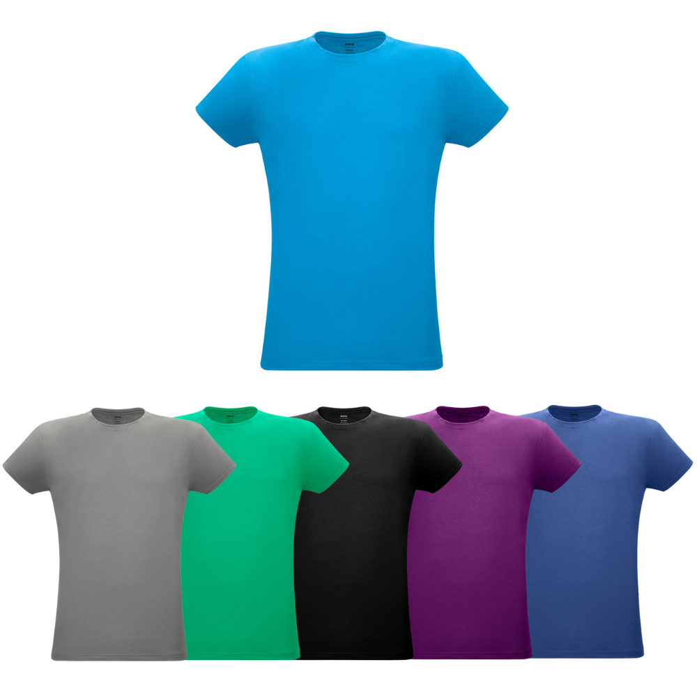 Camiseta unissex de corte regular em malha 100% algodão (135 g/m2) com fio 30/1 misto