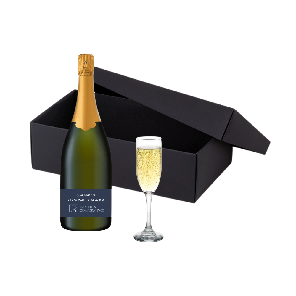Kit Champagne 750ml e 1 Taça de Vidro