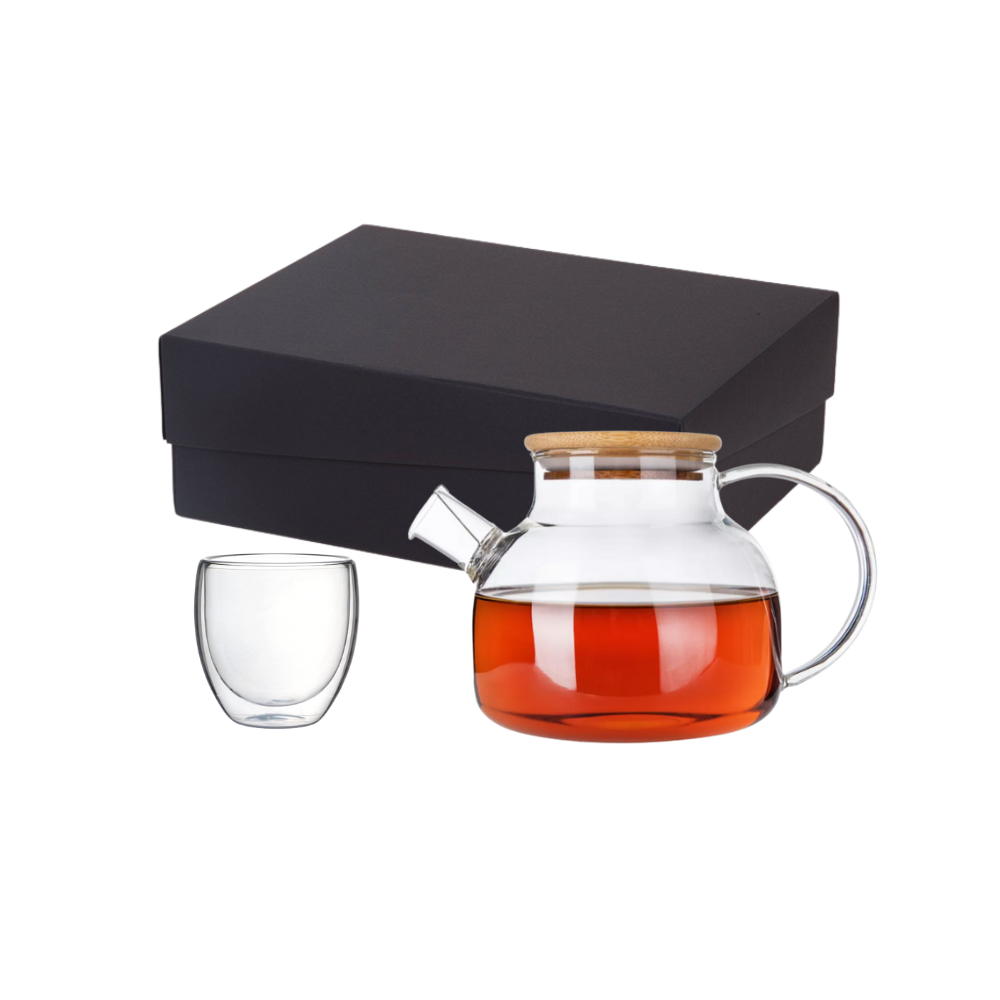 Kit Chá com Bule e Copo de vidro Borossilicato